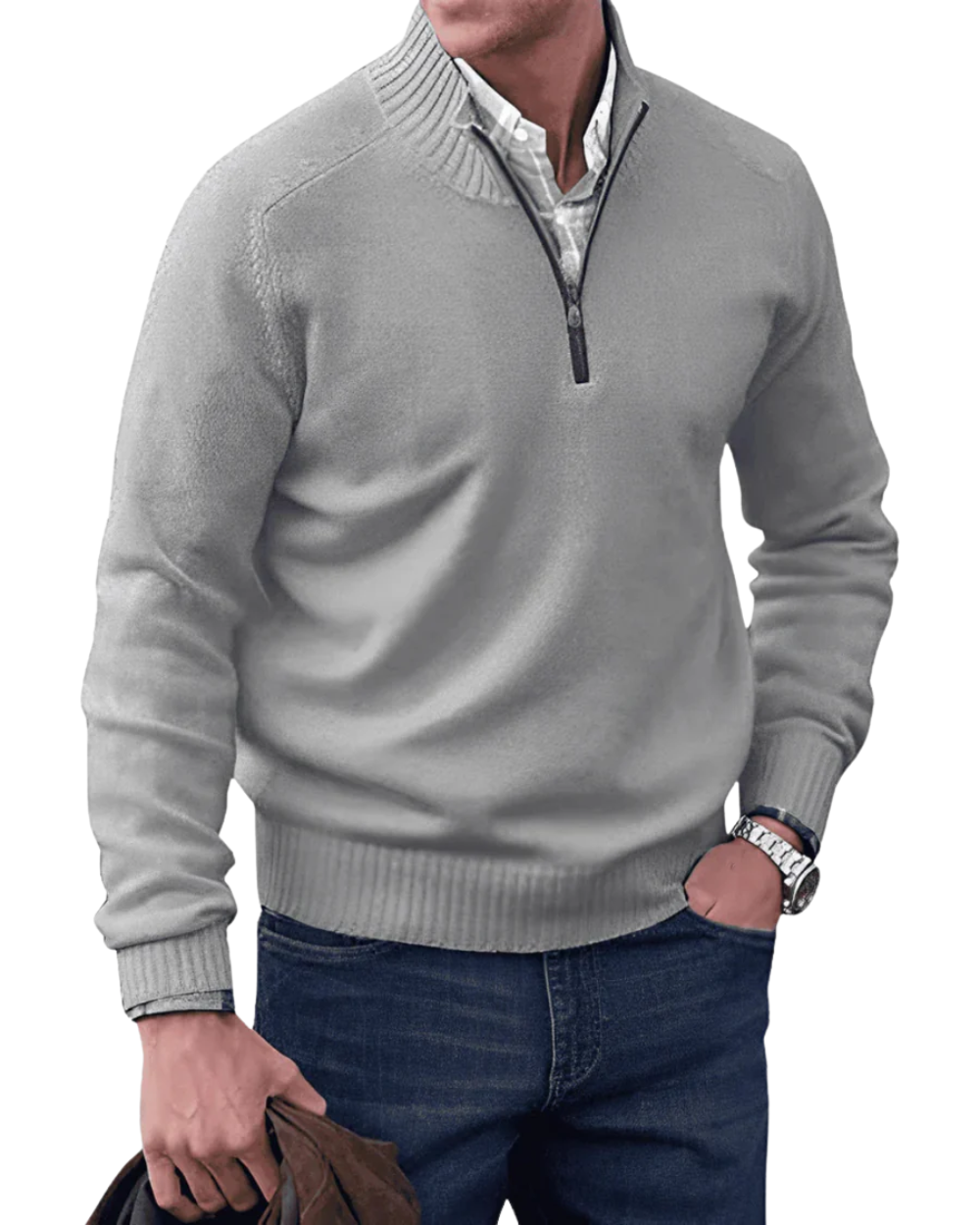 Entspanntes Zip-Up Sweatshirt
