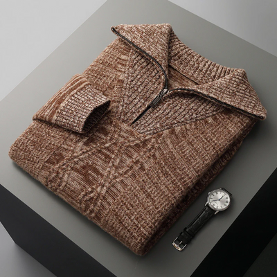 Taranto - Woll Pullover mit Reißverschluss