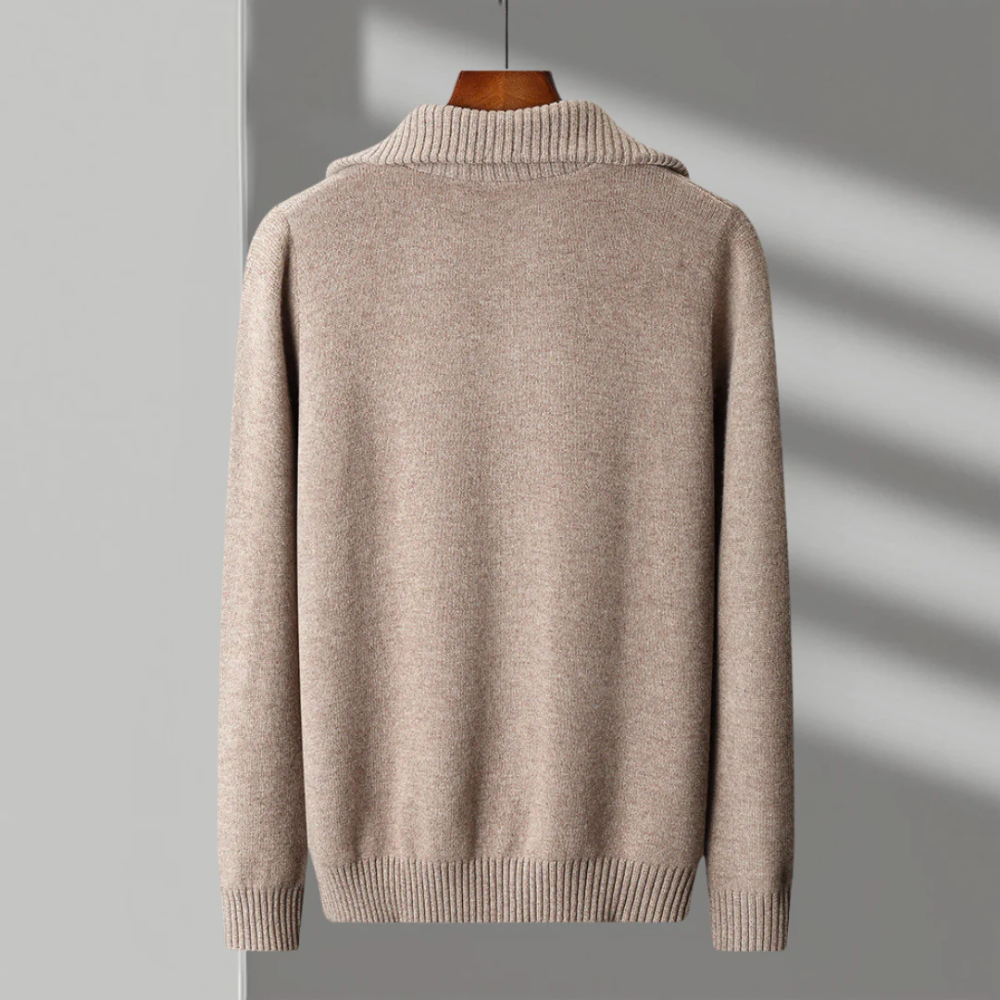 Taranto - Woll Pullover mit Reißverschluss