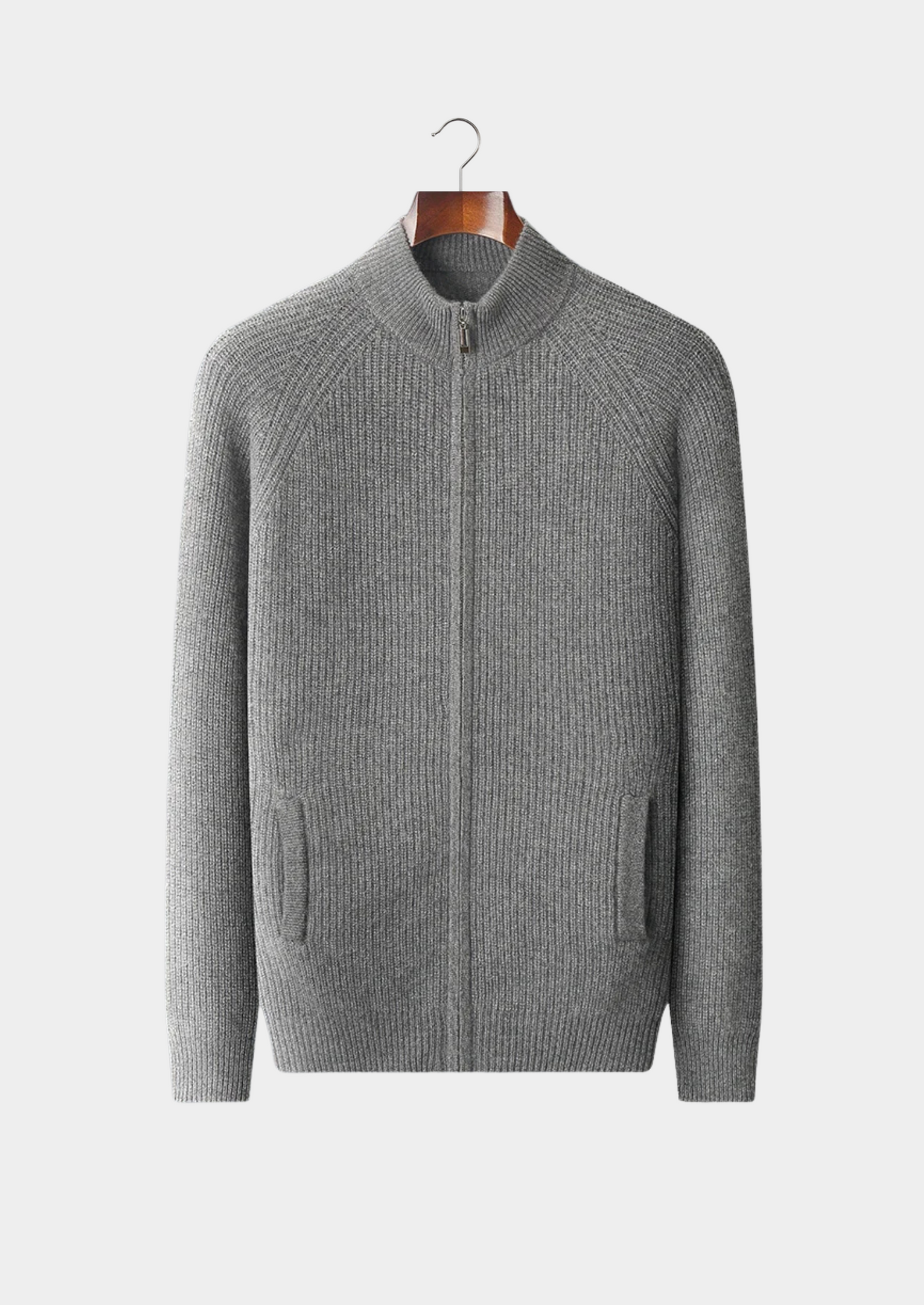 Camden - Gerippter Zip Pullover
