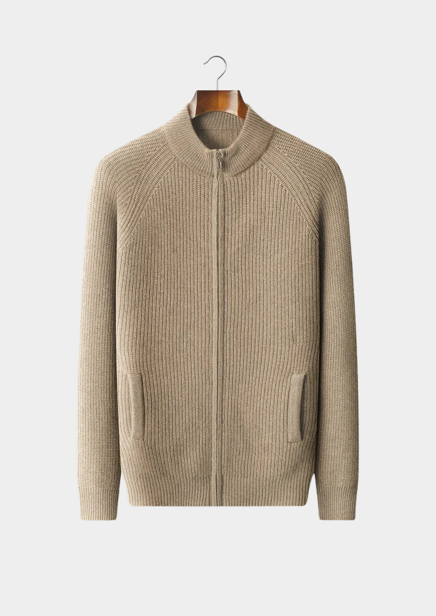 Camden - Gerippter Zip Pullover