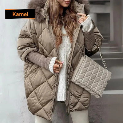 Susi - ❄️Winterschlussverkauf❄️Damen Midi-Parka mit Strickärmeln✈️Kostenloser Versand✈️