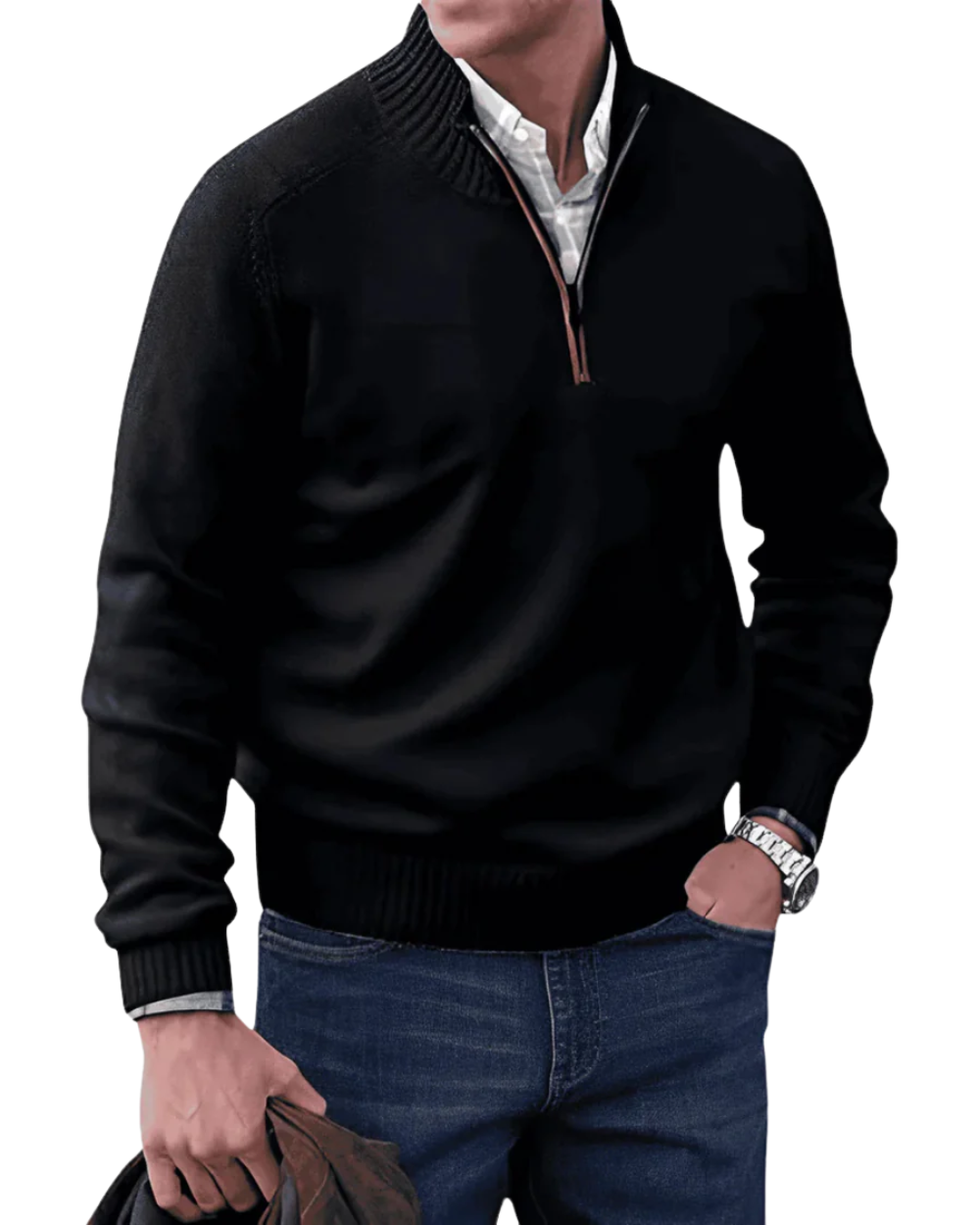Entspanntes Zip-Up Sweatshirt