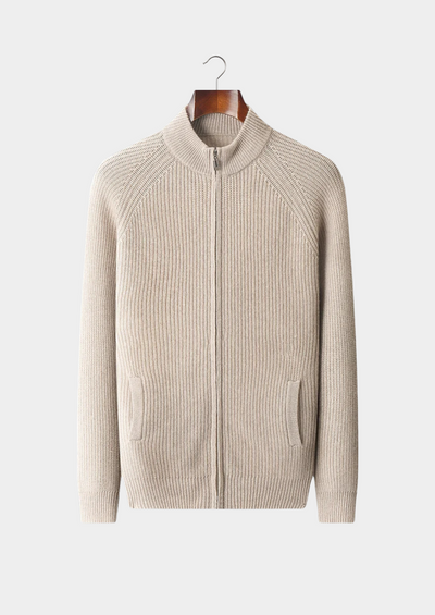 Camden - Gerippter Zip Pullover