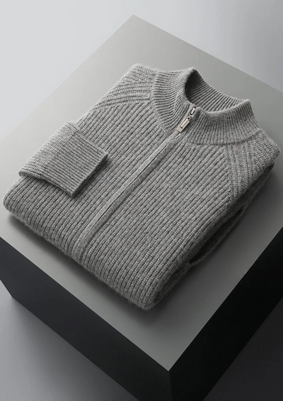 Camden - Gerippter Zip Pullover