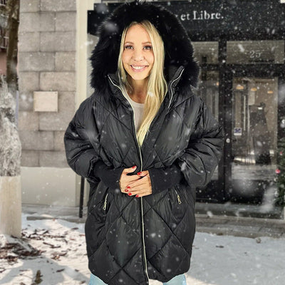 Susi - ❄️Winterschlussverkauf❄️Damen Midi-Parka mit Strickärmeln✈️Kostenloser Versand✈️