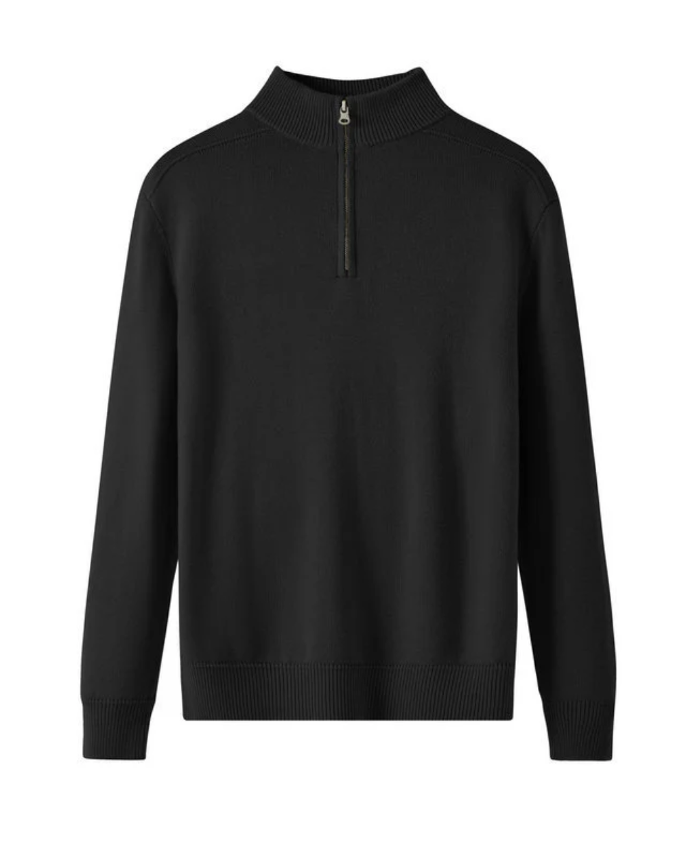 Merinowolle Zip-Up Pullover in Capri