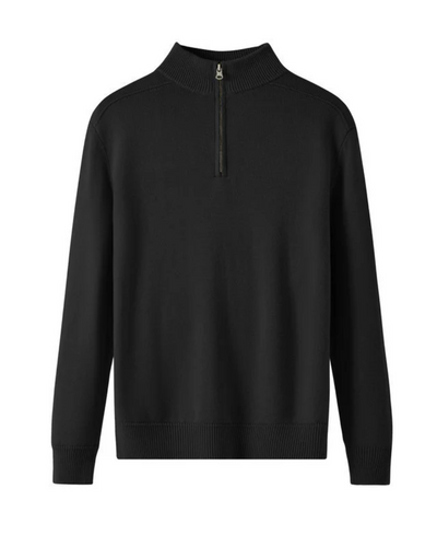 Merinowolle Zip-Up Pullover in Capri