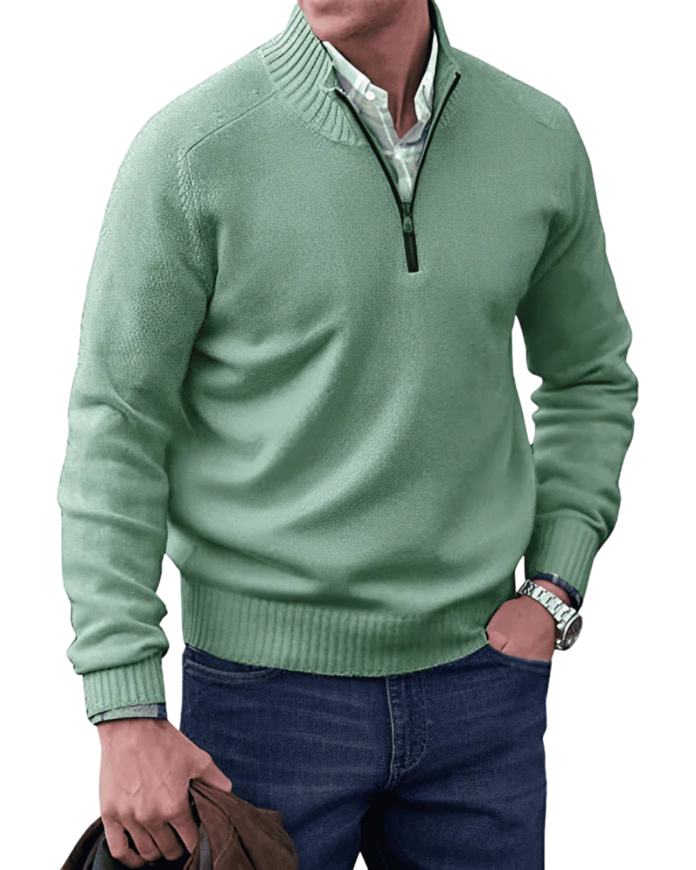 Entspanntes Zip-Up Sweatshirt