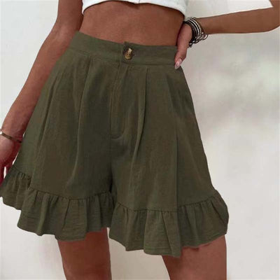 Alisa - Fließende Kurzhose mit Rüschensaum