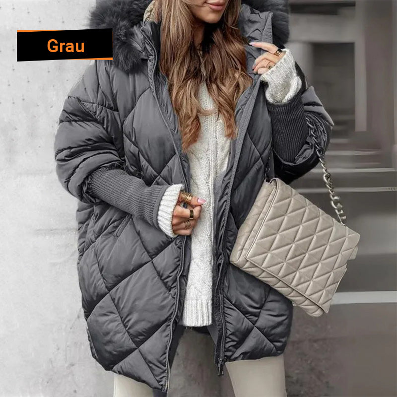 Susi - ❄️Winterschlussverkauf❄️Damen Midi-Parka mit Strickärmeln✈️Kostenloser Versand✈️