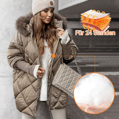 Susi - ❄️Winterschlussverkauf❄️Damen Midi-Parka mit Strickärmeln✈️Kostenloser Versand✈️