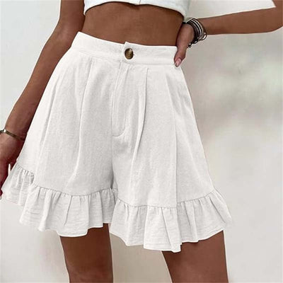 Alisa - Fließende Kurzhose mit Rüschensaum