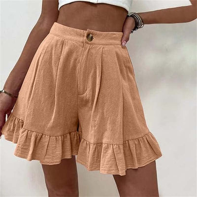 Alisa - Fließende Kurzhose mit Rüschensaum