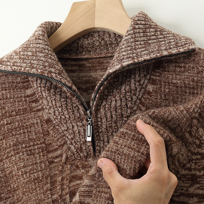 Taranto - Woll Pullover mit Reißverschluss