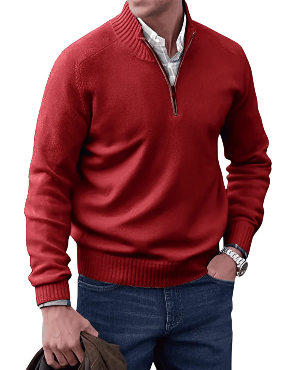 Entspanntes Zip-Up Sweatshirt