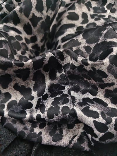 ANNA - Einfarbiges Leopardenmuster Schleife Lässiges Knielanges Kleid