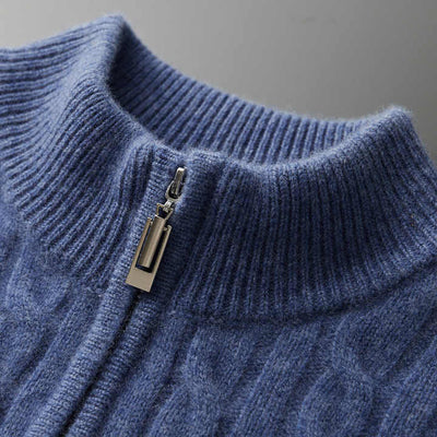 Braemar Kabel-Zip-Strickpullover