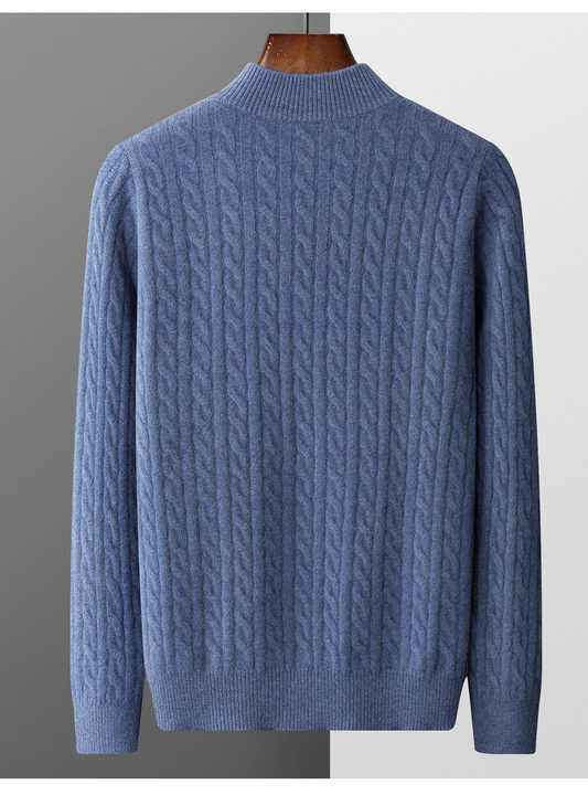 Braemar Kabel-Zip-Strickpullover