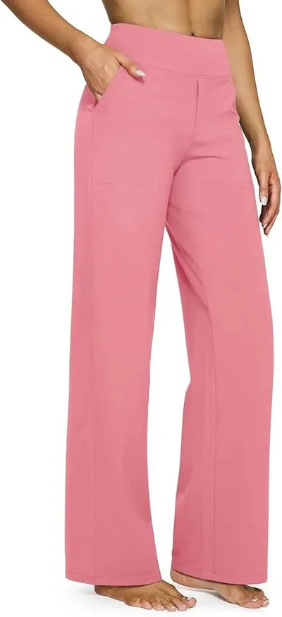 Sophie - Hoch taillierte Hose mit geradem Bein, lockere Yogahose