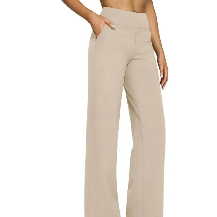 Sophie - Hoch taillierte Hose mit geradem Bein, lockere Yogahose