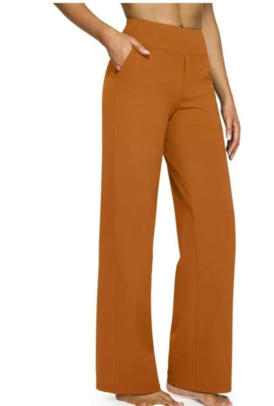 Sophie - Hoch taillierte Hose mit geradem Bein, lockere Yogahose