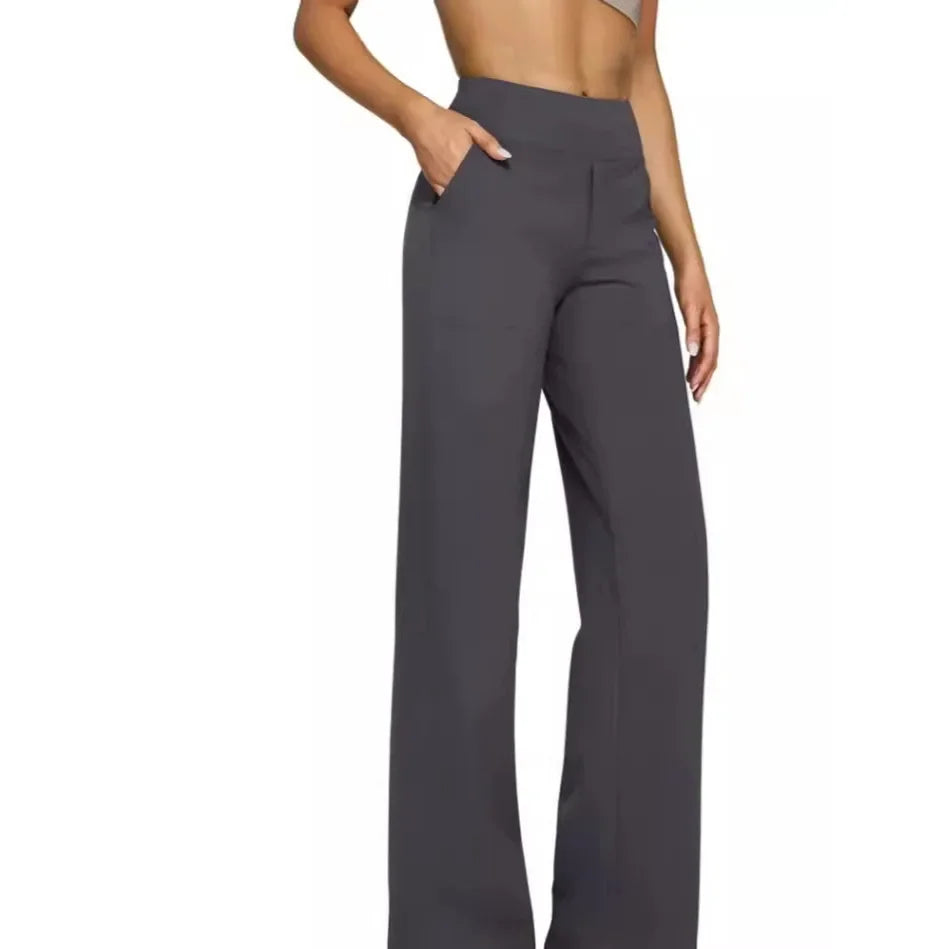 Sophie - Hoch taillierte Hose mit geradem Bein, lockere Yogahose