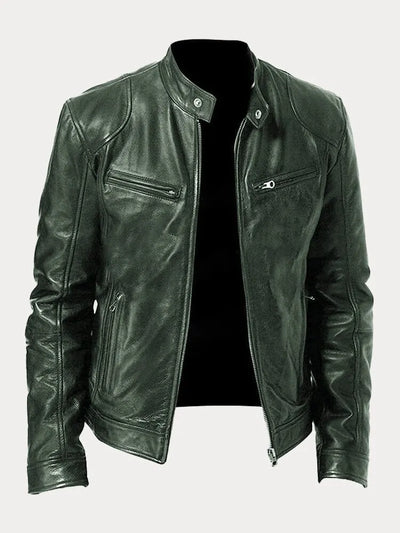 Simon - Lässige Lederjacke Zeitloses Design und Komfort