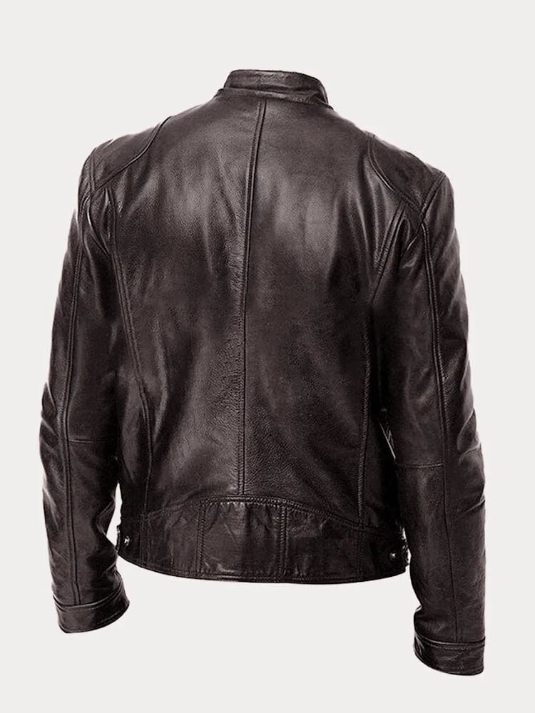 Simon - Lässige Lederjacke Zeitloses Design und Komfort