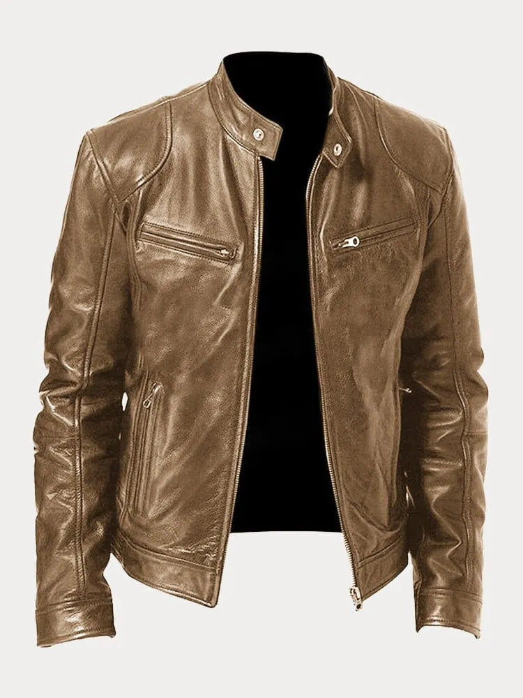 Simon - Lässige Lederjacke Zeitloses Design und Komfort