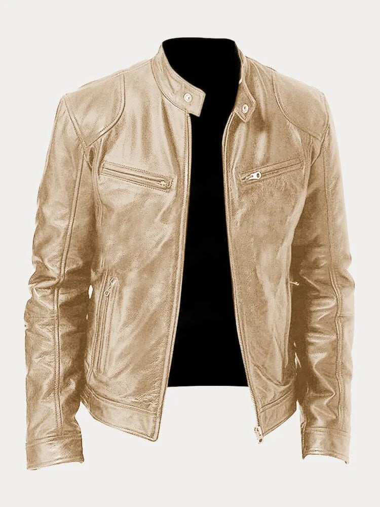 Simon - Lässige Lederjacke Zeitloses Design und Komfort