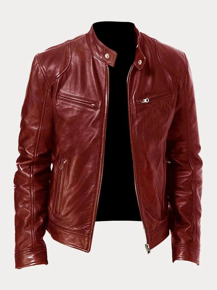 Simon - Lässige Lederjacke Zeitloses Design und Komfort