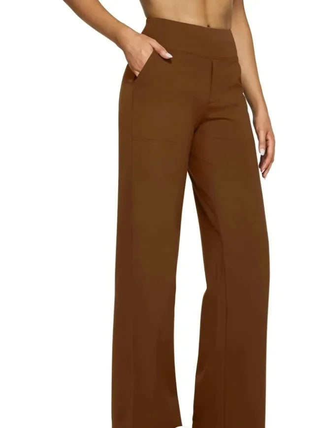 Sophie - Hoch taillierte Hose mit geradem Bein, lockere Yogahose