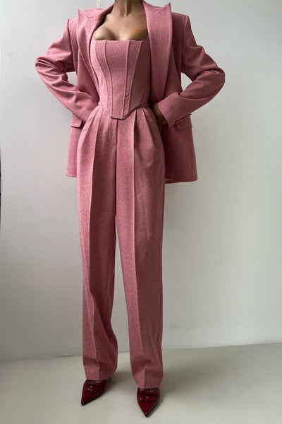Nora - Dreiteiliges Set mit doppelreihigem Blazer