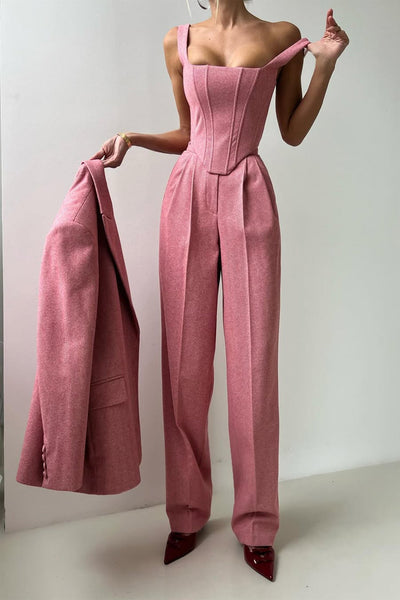 Nora - Dreiteiliges Set mit doppelreihigem Blazer