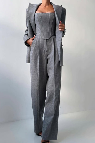 Nora - Dreiteiliges Set mit doppelreihigem Blazer