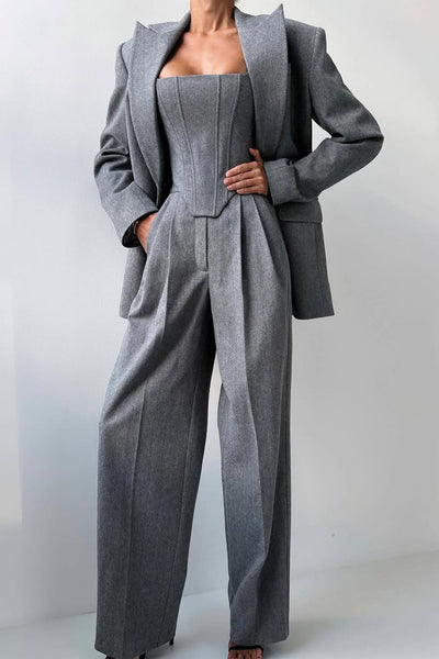 Nora - Dreiteiliges Set mit doppelreihigem Blazer