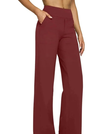 Sophie - Hoch taillierte Hose mit geradem Bein, lockere Yogahose