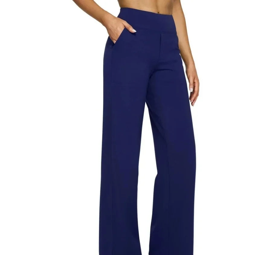 Sophie - Hoch taillierte Hose mit geradem Bein, lockere Yogahose