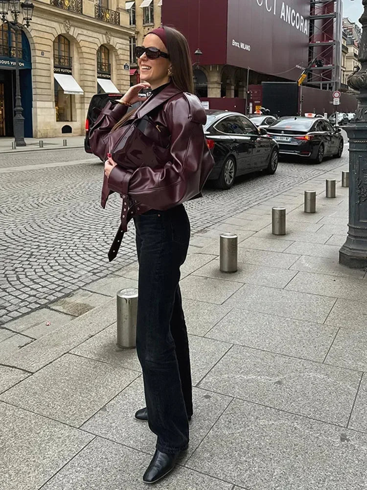 Deena - PU Lederjacke