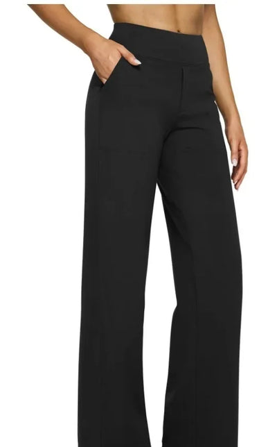 Sophie - Hoch taillierte Hose mit geradem Bein, lockere Yogahose