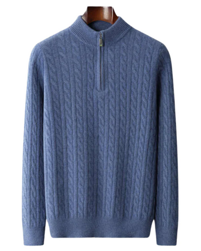 Deneb Strickpullover mit halbem Reißverschluss
