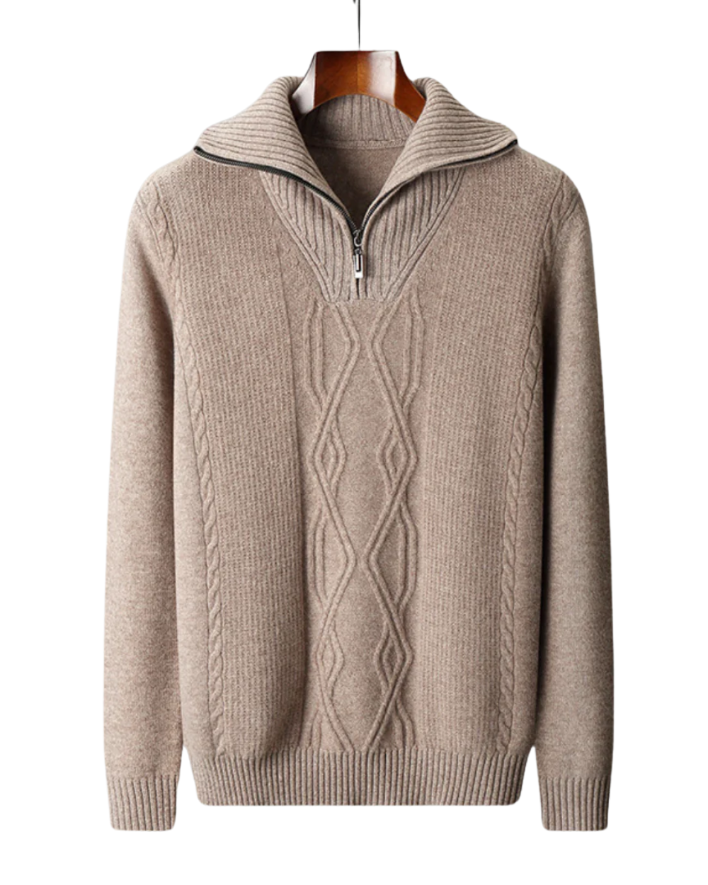 Taranto - Woll Pullover mit Reißverschluss