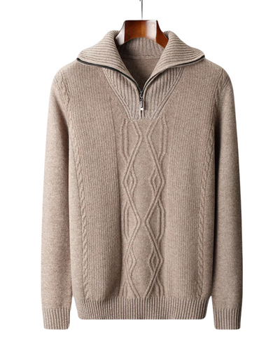 Taranto - Woll Pullover mit Reißverschluss