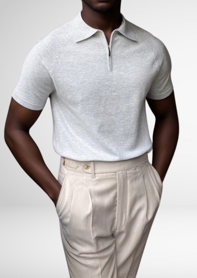 Santoni Halb-Zip Polo-Shirt