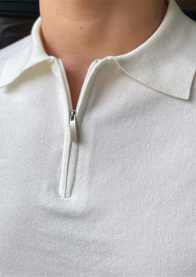 Santoni Halb-Zip Polo-Shirt