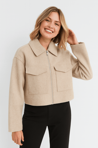 Ayla Kurzjacke mit Reißverschluss und Taschen