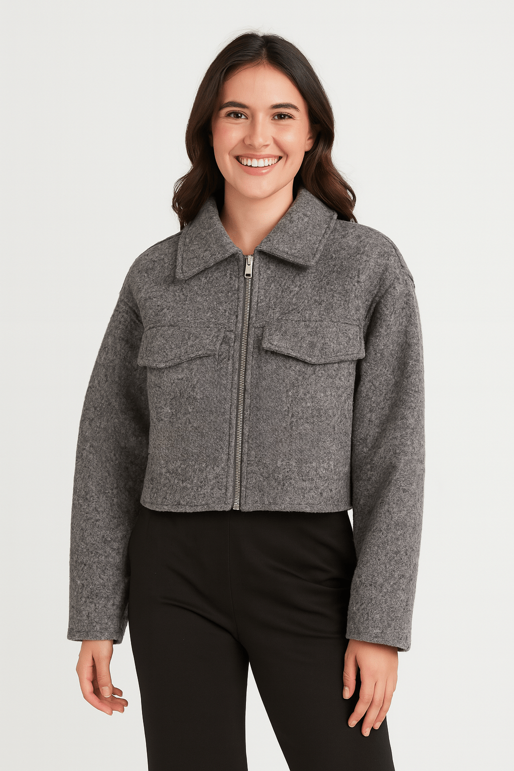 Ayla Kurzjacke mit Reißverschluss und Taschen