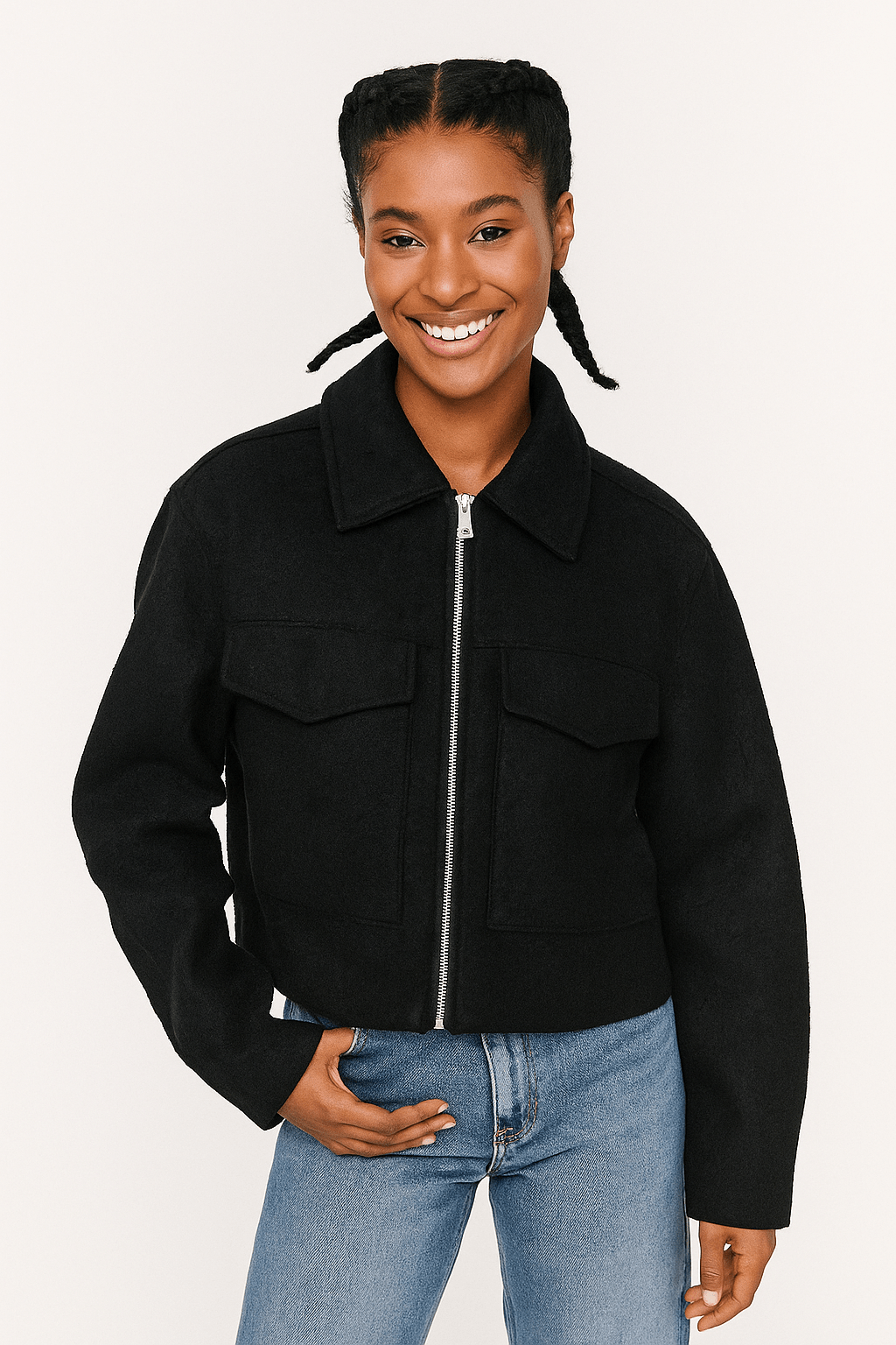 Ayla Kurzjacke mit Reißverschluss und Taschen