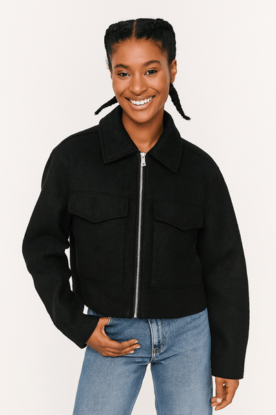 Ayla Kurzjacke mit Reißverschluss und Taschen
